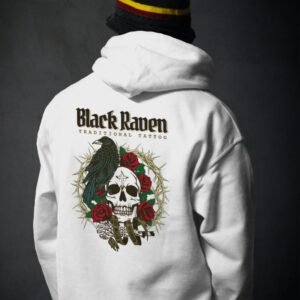 Black_Raven Men's Oversized Hooded Sweatshirt – Ultimate Comfort with a Bold Statement, Crafted in India