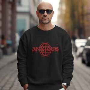 ANXIOUS Men's Sweatshirt – Premium Cotton Blend, Comfortable Fit, Made in India