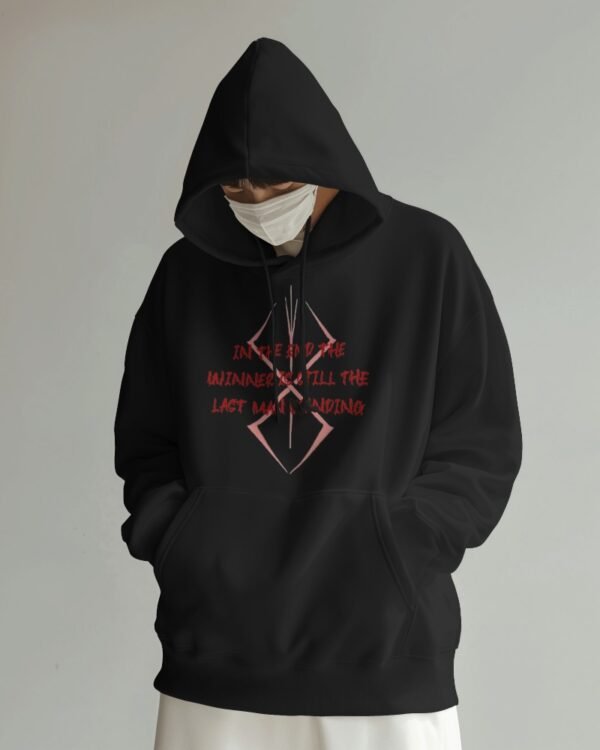 Black Sword Man Unisex Oversized Hoodie – Bold, Comfortable Style for All, Crafted in India