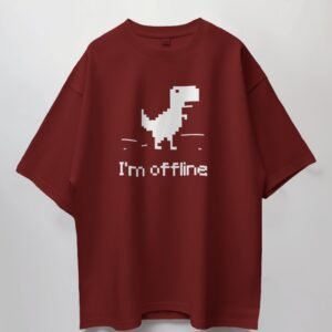 Stay Chill with the 'I'M OFFLINE' Unisex Oversized T-Shirt – Effortless Style & Relaxed Vibe